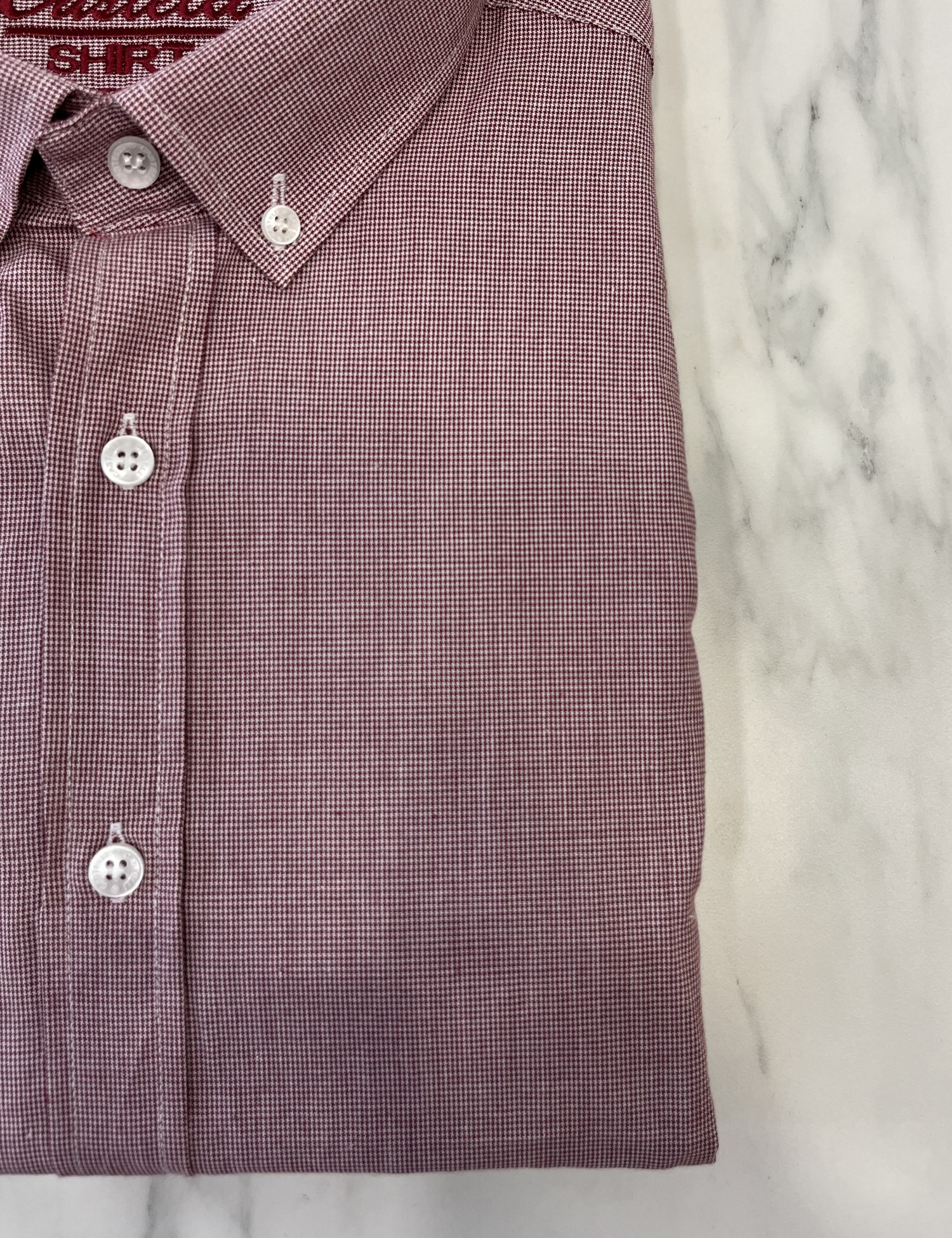 Ανδρικό κόκκινο πτι καρό πουκάμισο CA2520 φωτογραφία